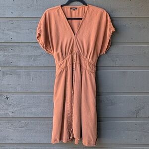 Quince Peach Mini Dress